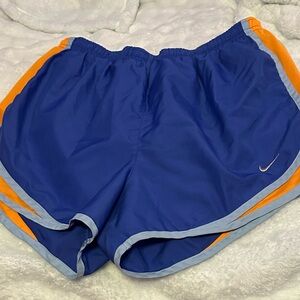 Blue and Orange Nike Athletic Shorts